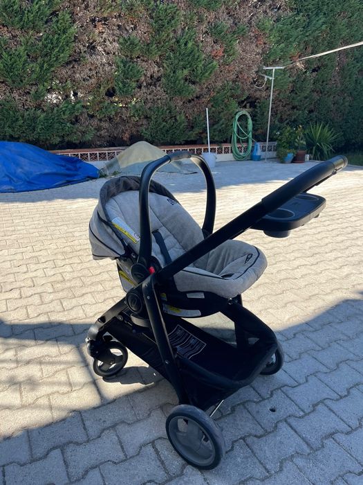 Conjunto Carrinho + ovo + isofix + alcofa Graco