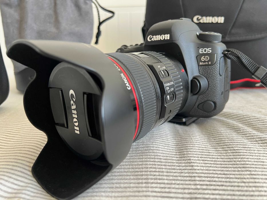 Canon 6d Mark II + Lente  24-105  1:4 L + Mochila + Filtros Tiffen