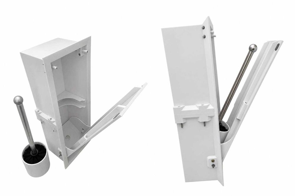 Йоржик прихованого монтажу під плитку гіпсокартон та hpl mdf +-10mm також комплектуємо нішою для паперу окремо (Колір Білий,Попелястий,Чорний)