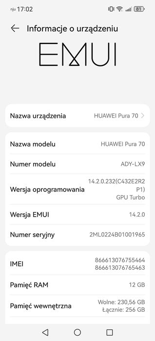 Huawei Pura 70 PERŁOWY + CASE