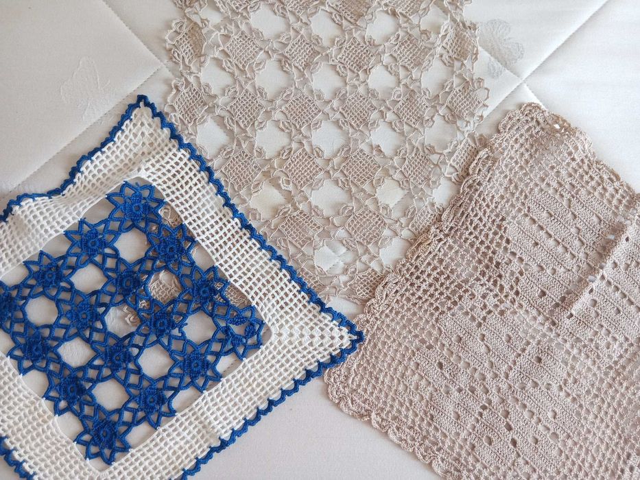 Lote 9 Naperons croché.