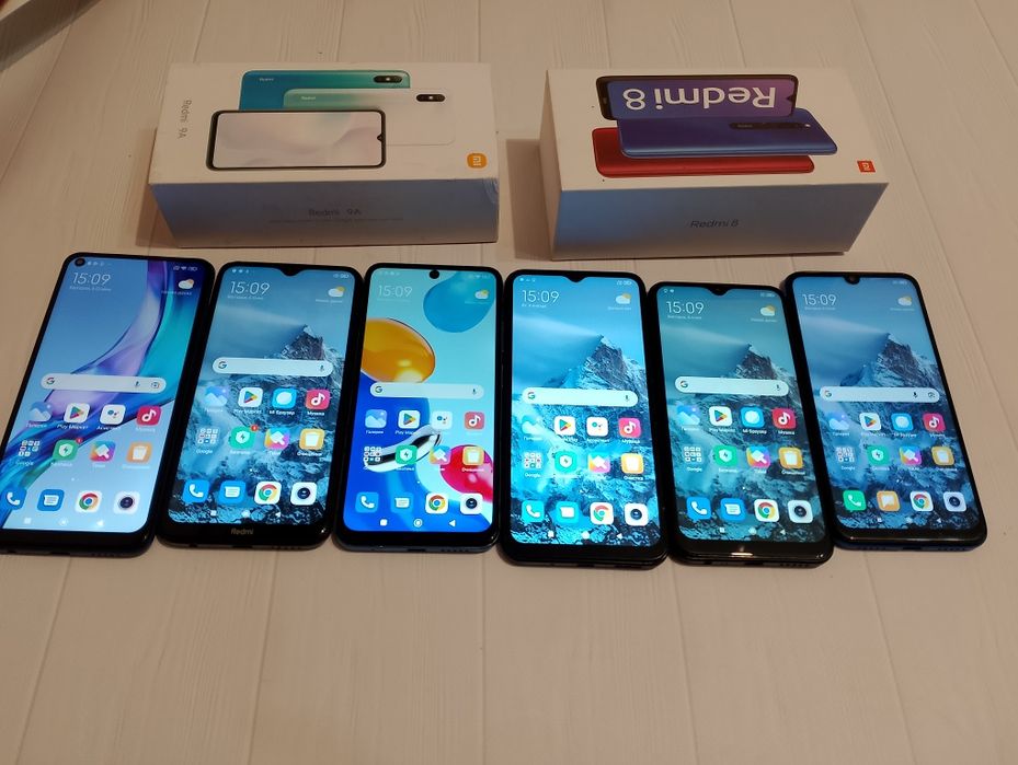Смартфони Xiaomi Redmi Note 11, 9A, 8A, Note 7, 8, Note 9