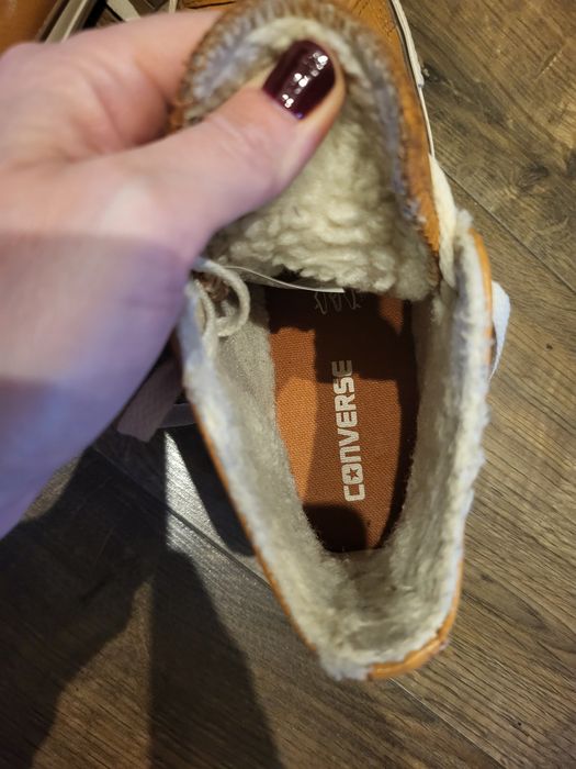 Trampki ocieplane Converse rude 37 skóra