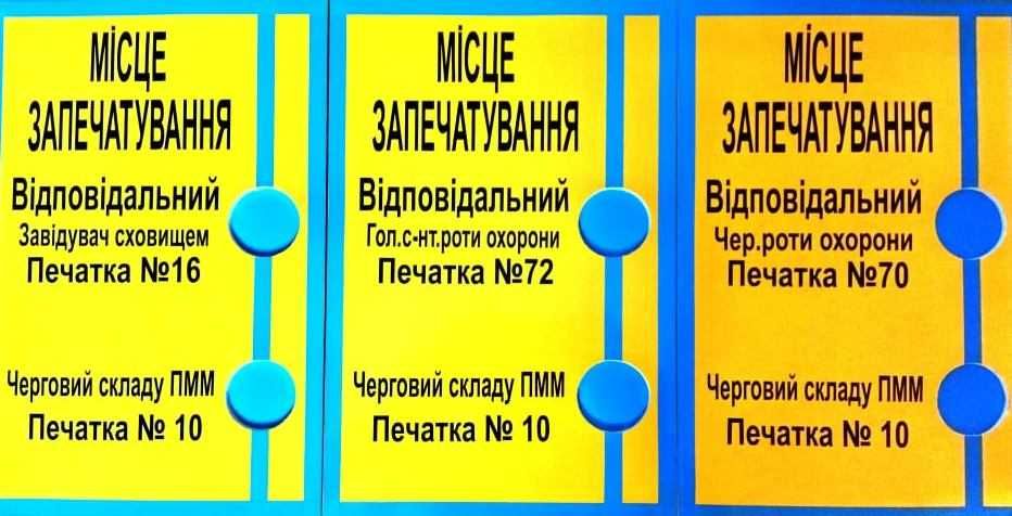 Таблички для військових частин