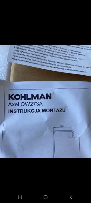 SPRZEDAM zestaw prysznicowy z baterią Nowy!