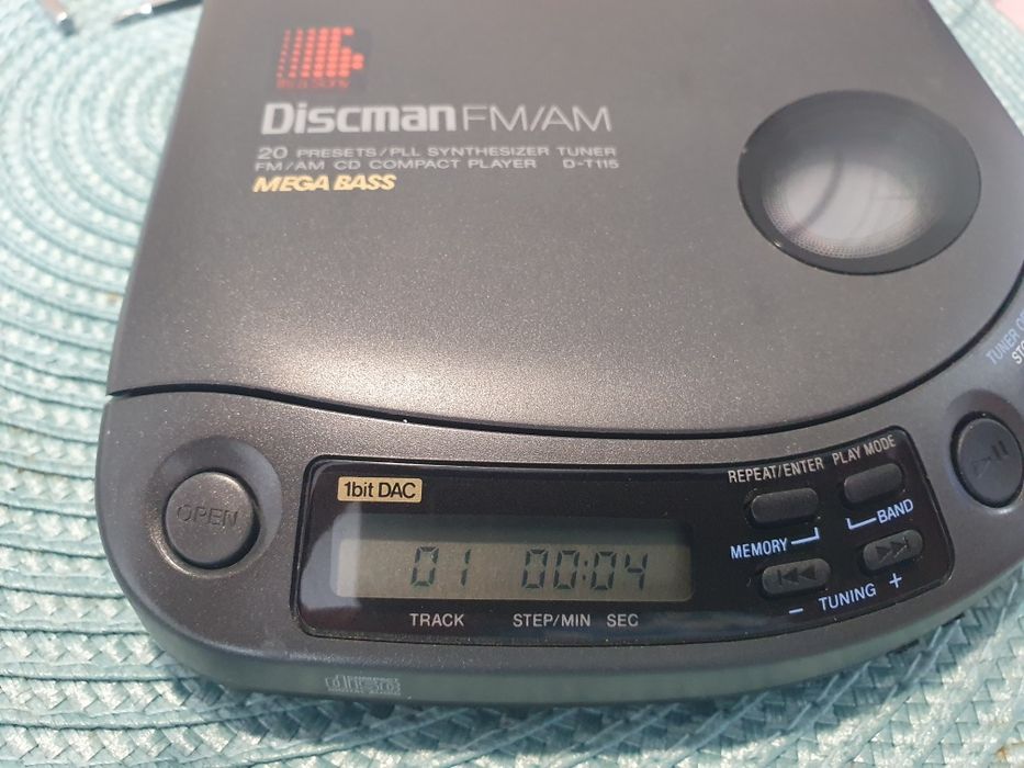 Discman Sony d-t115 z radiem vintage