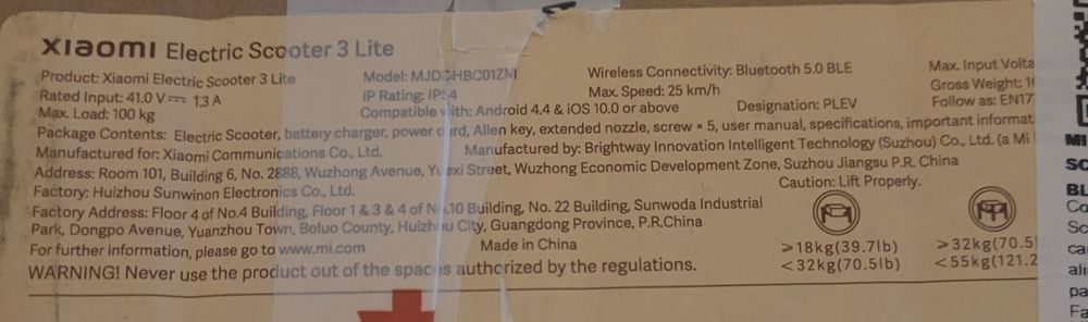 Trotinete Elétrica nova (nunca usada)