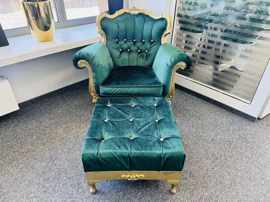 Elegancki komplet w kolorze butelkowej zieleni