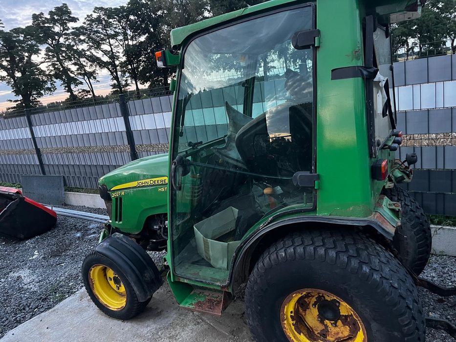 Traktorek john deere uszkodzony kabina tuz diesel 3 cylindry 4x4 yanmar kubota