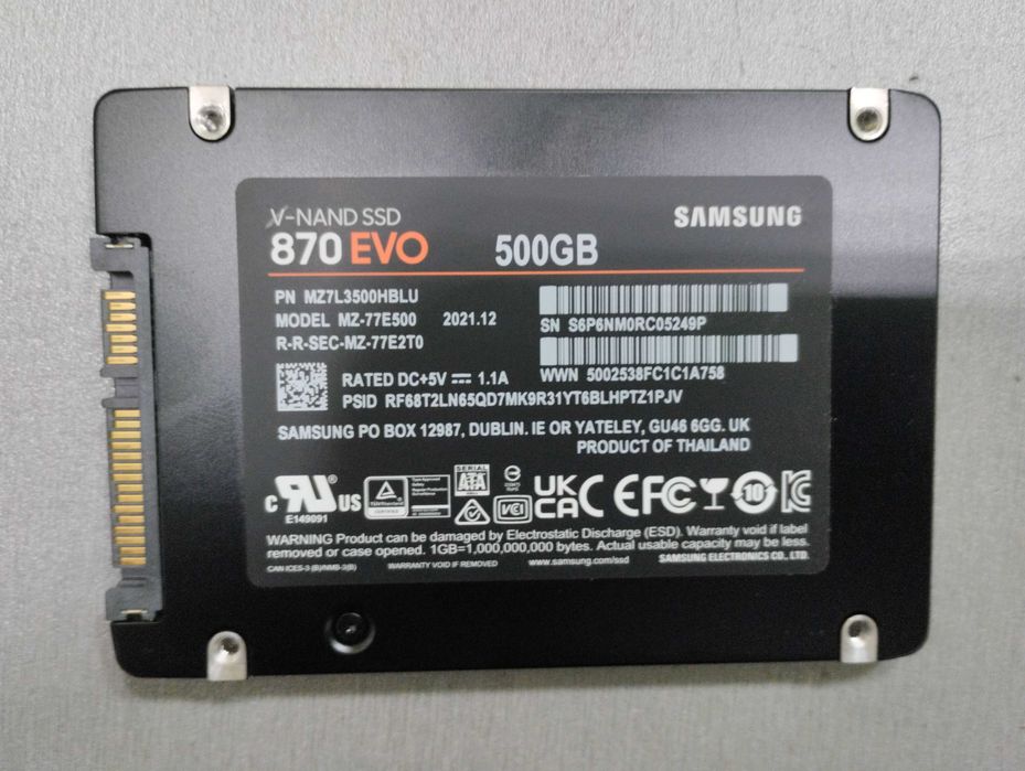 SSD диск Samsung 870 Evo-Series 500GB