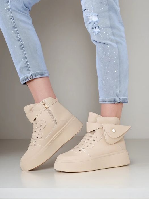 4 KOLORY 36 37 38 Sneakersy 39 40 41 za kostkę na platformie kieszonka