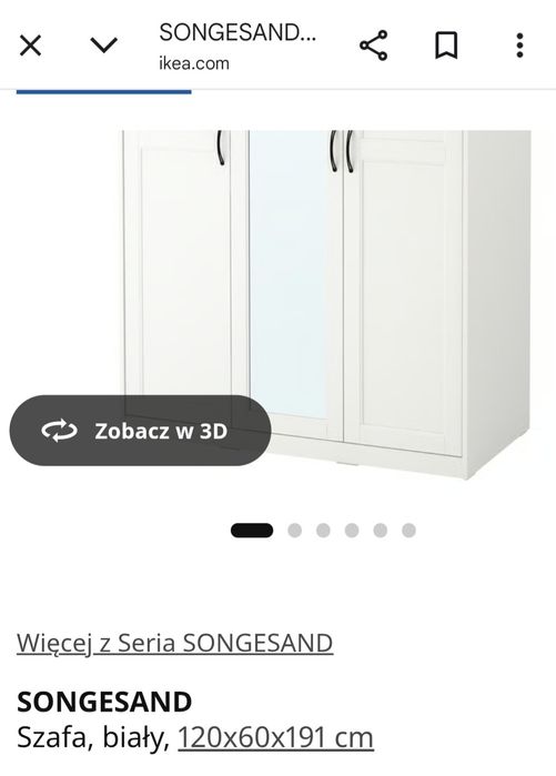 Biała szafa używana ikea
