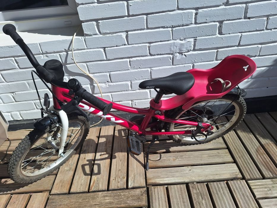 Rower dziecięcy PUKY  18 cali, lekki jak Woom, gratis fotelik dla lali i koszyk na bidon