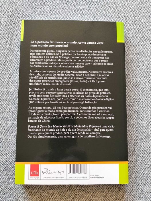 Livro "Porque é que o seu mundo vai ficar muito mais pequeno" J. Rubin