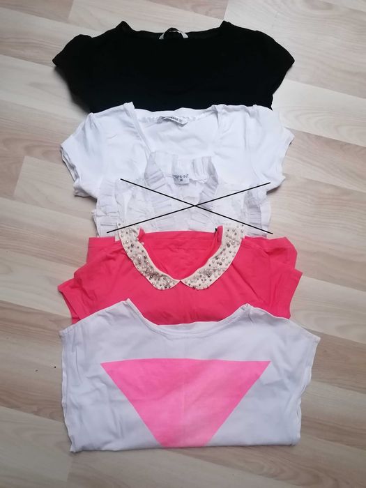 Megapaka damskich ubrań i dodatków, około 100 sztuk, paczka XS/S