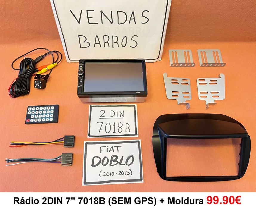 (NOVO) Rádio 2DIN • FIAT Doblo (2010 a 2022) • Android GPS [4+64GB]