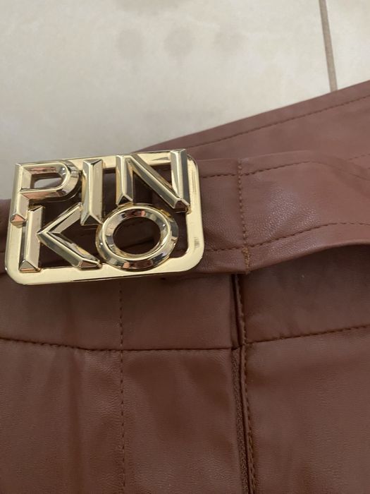 Pinko brązowe spodnie XL