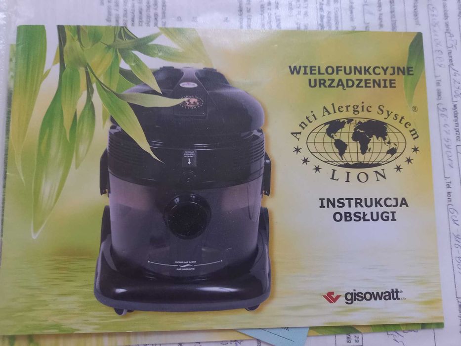 Odkurzacz wodny firmy Gisowatt z systemem antyalergicznym.
