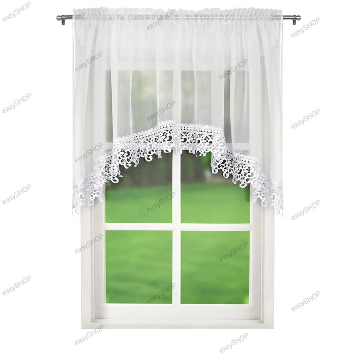 ‼️WYPRZEDAŻ ‼️Gotowa firana łuk z gipiurą 100x200