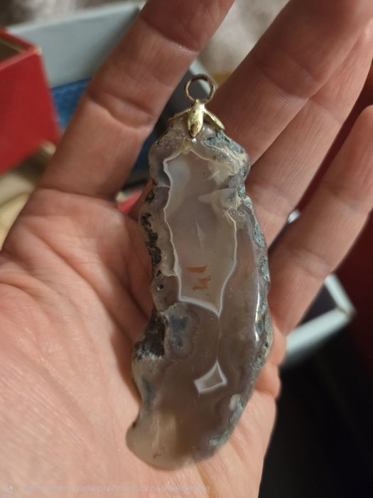 Wisior z agatem, zawieszka Agat z Rudna