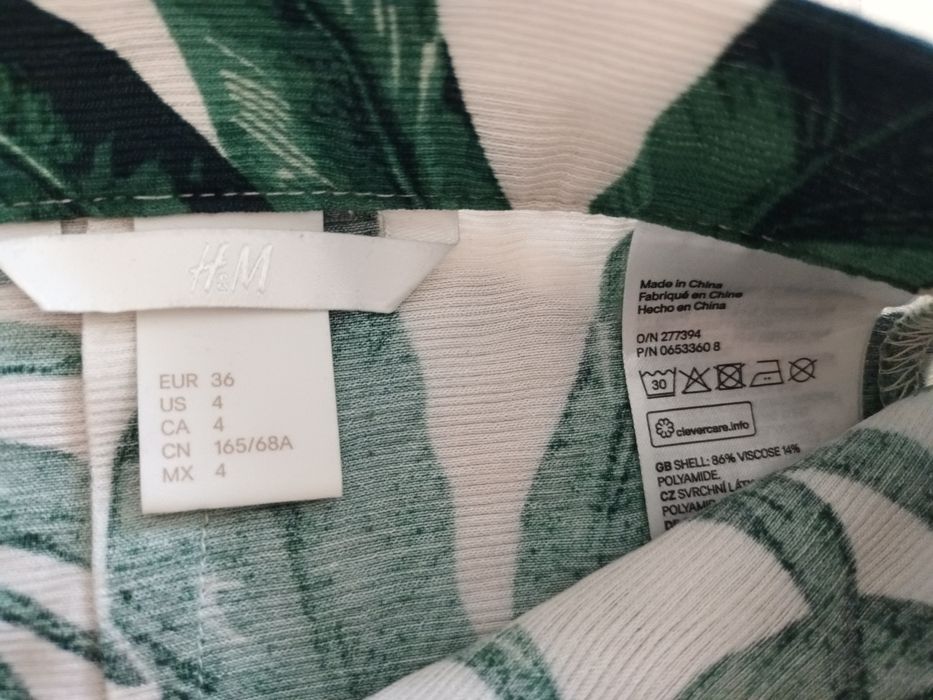 Spódnica w liście roz.36 H&M