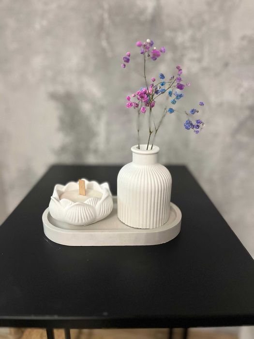 Świeca sojowa z wazonem