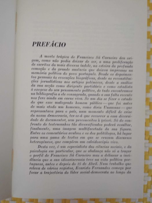 SÁ CARNEIRO E A SOCIAL-DEMOCRACIA

Prefácio de José Augusto Seabra