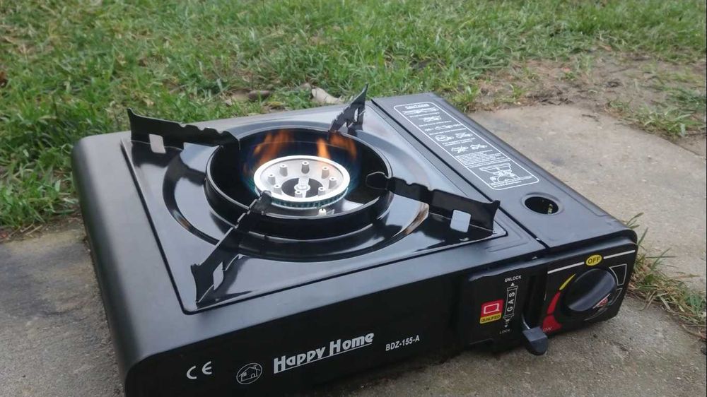 KUCHENKA GAZOWA turystyczna z walizką + 4szt gaz kartusz German