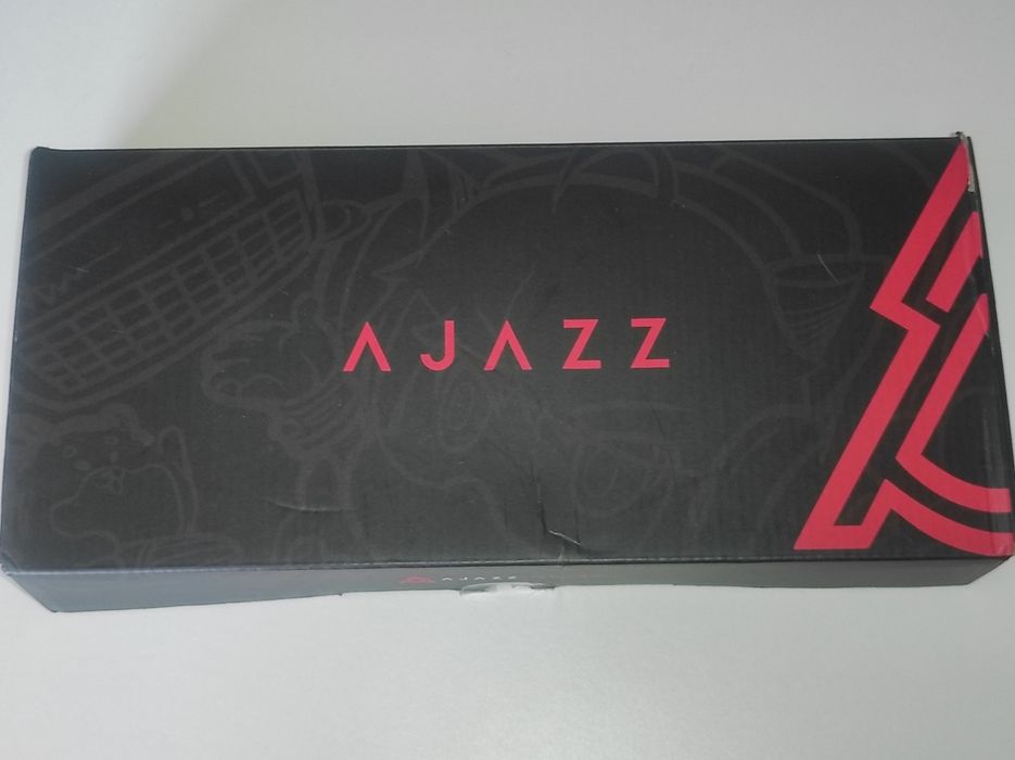 Teclado Mecânico Gaming com Fio Ajazz AK820 75% com Botão de Volume - LED Virado para Sul - Keycaps PBT - white light