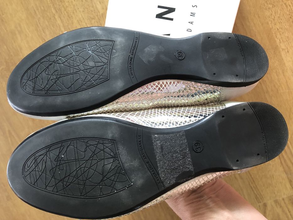 Baleriny damskie skórzane Galant 39