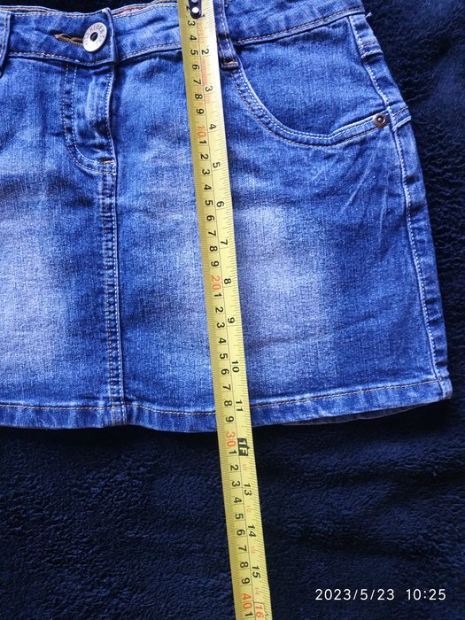 Jeansowa spódniczka mini 152 /  xs