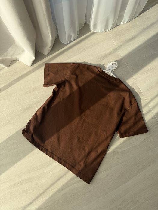Футболка zara коричнева s