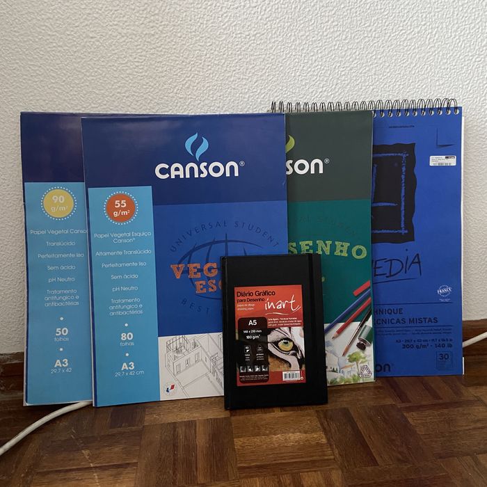 Blocos Desenho, Esquiço, Vegetal Canson / Diário Gráfico Inart