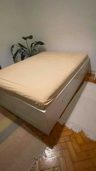 Cama 140x200 com arrumação + Colchão
