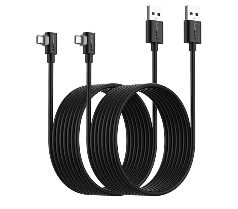 Kabel micro USB 90 kątów, 2 sztuki, 1 m USB na micro USB,