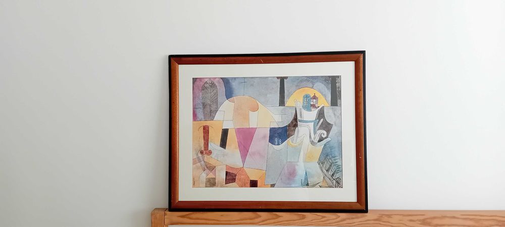 Reprodução da famosa pintura Black Column in a Landscapede Paul Klee