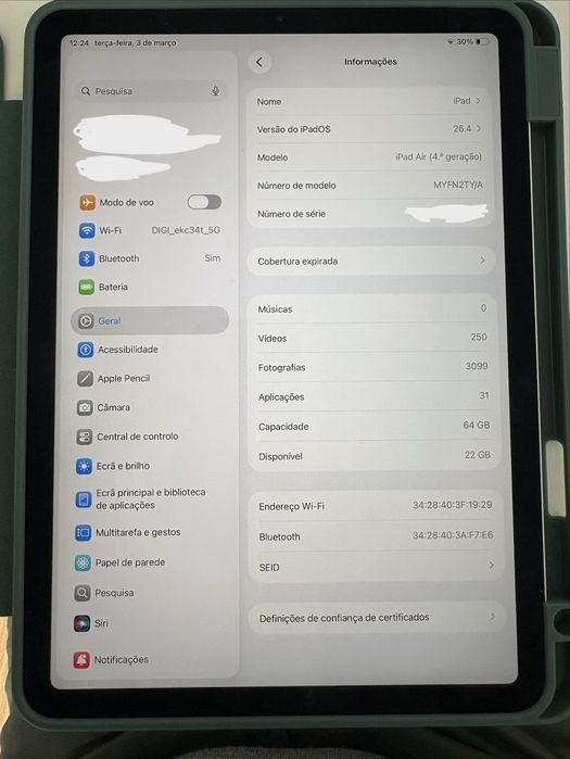 iPad Air 4 Geraçao