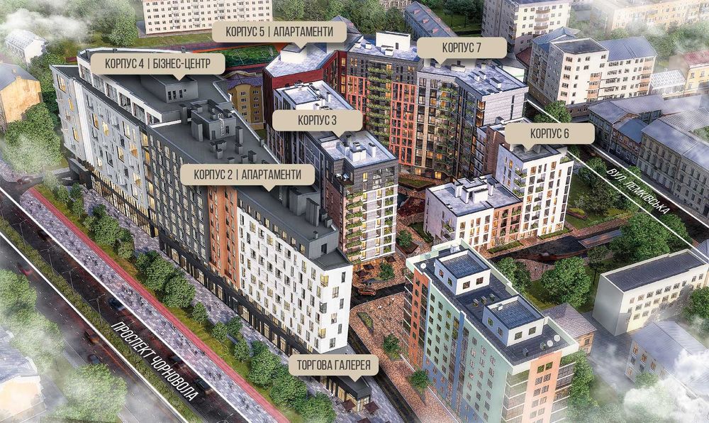 Продаж 1К апартаментів в новобудові ЖК МillTown (пр.Чорновола)