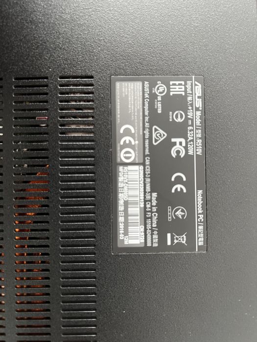 Asus R510VX com problema audio (pecas)