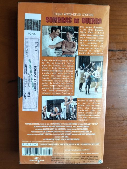 Antiga VHS "Sombras de Guerra" (selada)