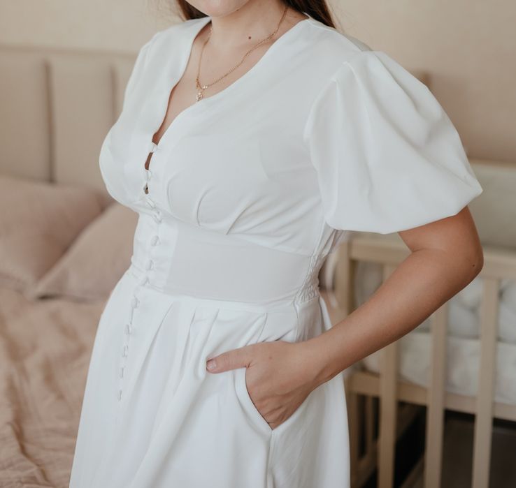 Плаття Сукня на розпис, хрещення, святкова, біла