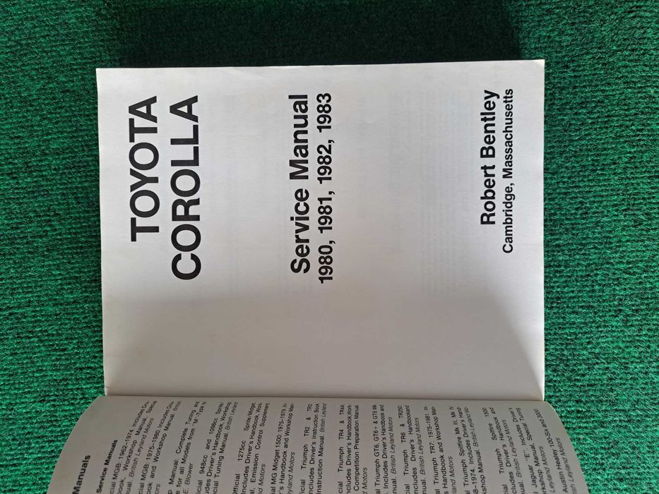 Toyota Corolla - Service Manual 1980, 1981, 1982, 1983 - Robert Bentley, Inc.