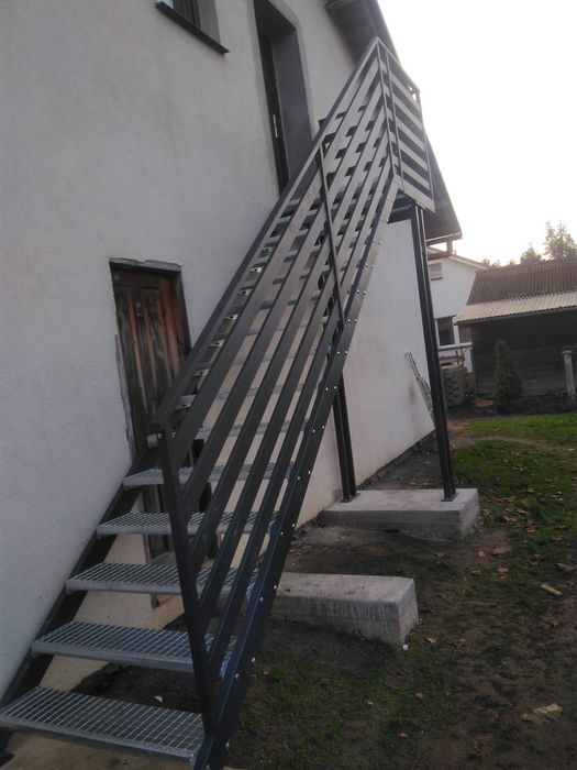 Schody metalowe  proste zabiegowe