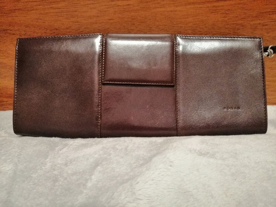 Skórzana kopertówka z paskiem Korag nowa