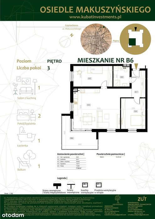 Kawie Wzgórza | apartament 3-pok. | 4_B1_6
