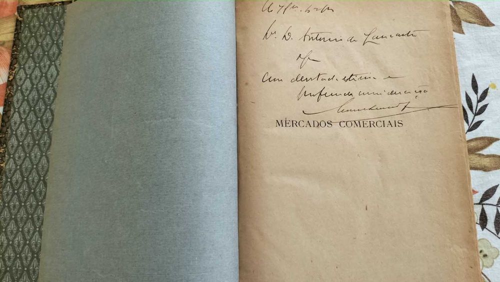 Mercados Comerciais - 1922 – Moses Bensabat Amzalak –  Dedicatória