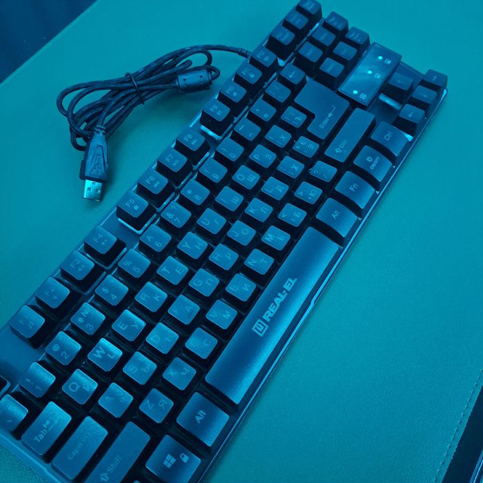 Клавіатура REAL-EL Gaming 8710 TKL Backlit Ukr Black