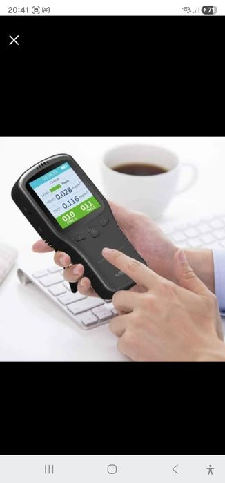 Monitor de qualidade do ar interno cinza VSON Teste preciso de formald