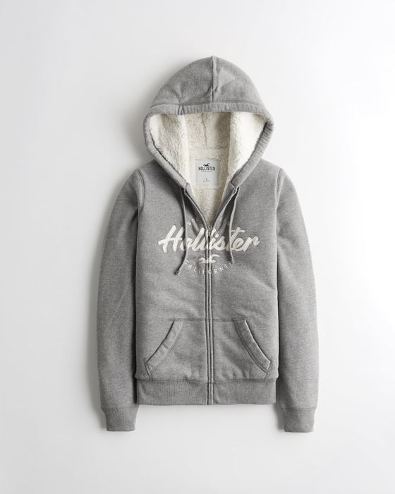 TANIO! Bluza Hollister Damska Miś Futerko Ocieplana S M L by Abercromb