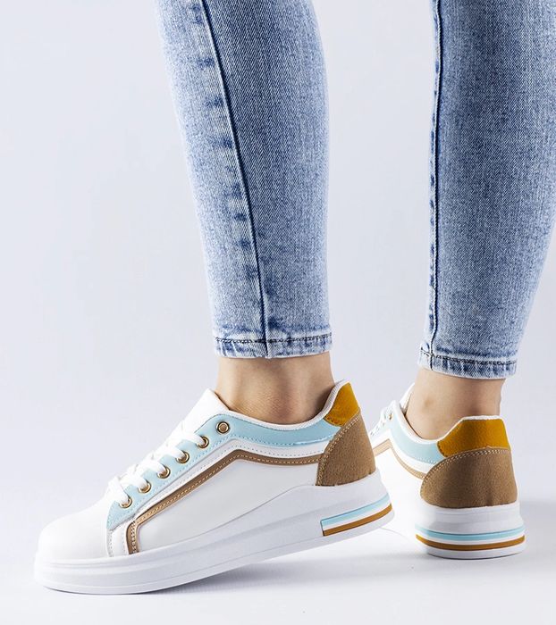 Biało-niebieskie sneakersy Mayfield